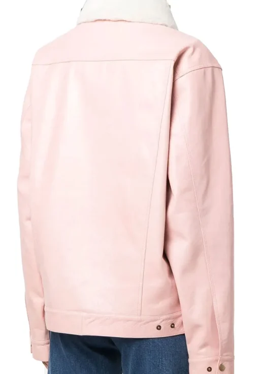 womens-pink-faux-leather-white-shearling-jacket