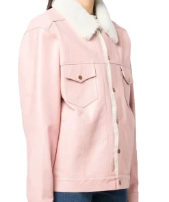womens-pink-faux-leather-white-shearling-jacket