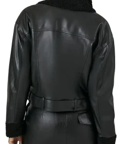 womens-shearling-black-faux-leather-belted-moto-jacket