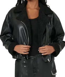 womens-shearling-black-faux-leather-belted-moto-jacket