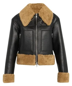 womens-shearling-black-faux-leather-jacket