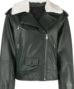 womens-shearling-collar-green-faux-leather-jacket