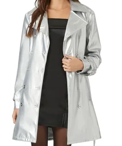 womens-silver-faux-leather-trench-coat