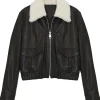 womens-sporty-shearling-collar-black-faux-leather-bomber-jacket