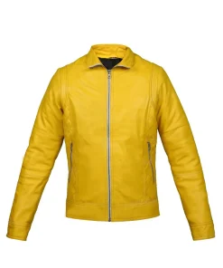 womens-stylish-yellow-faux-leather-jacket