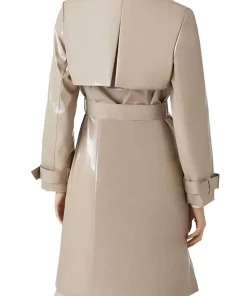 womens-taupe-belted-faux-leather-trench-coat