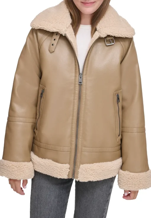 womens-taupe-faux-leather-aviator-shearling-jacket