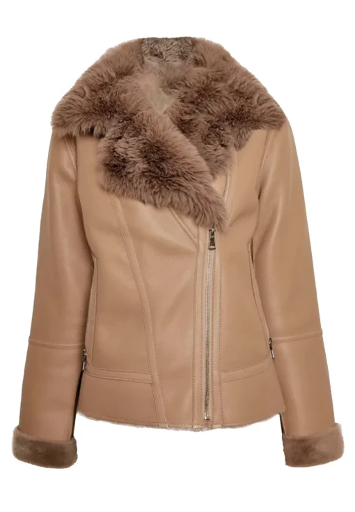 womens-taupe-faux-leather-shearling-jacket