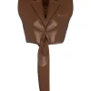 womens-tie-detailed-brown-faux-leather-vest
