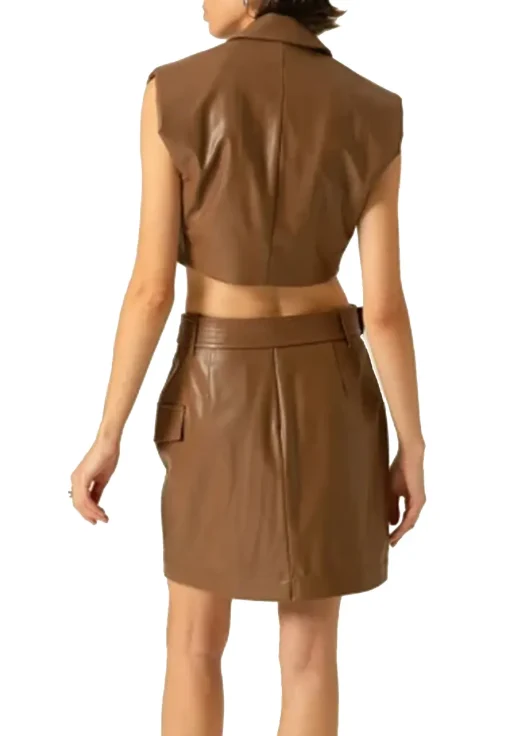 womens-tie-detailed-brown-faux-leather-vest