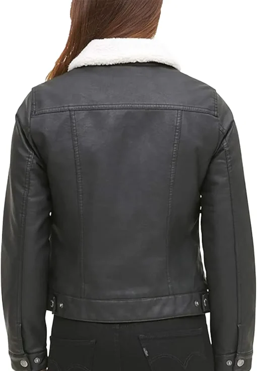 womens-vintage-sherpa-lined-black-faux-leather-jacket