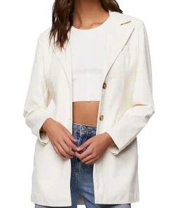 womens-white-faux-leather-belted-blazer