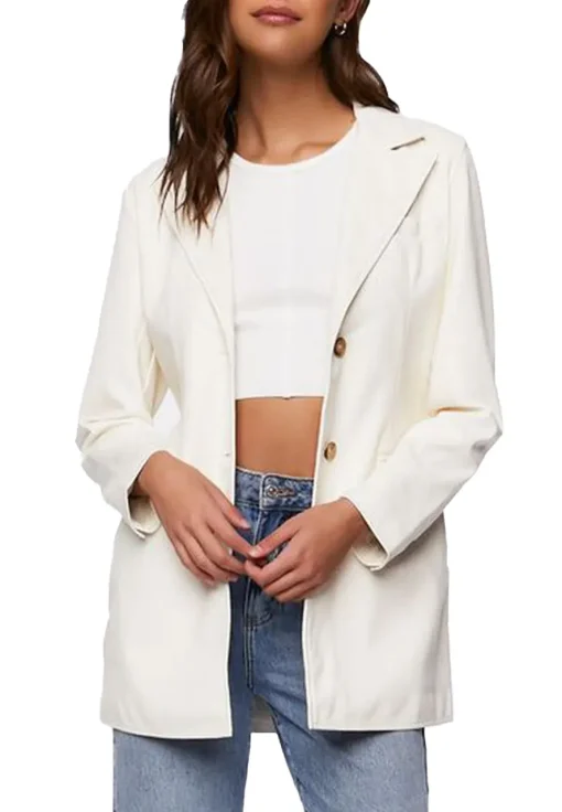 womens-white-faux-leather-belted-blazer