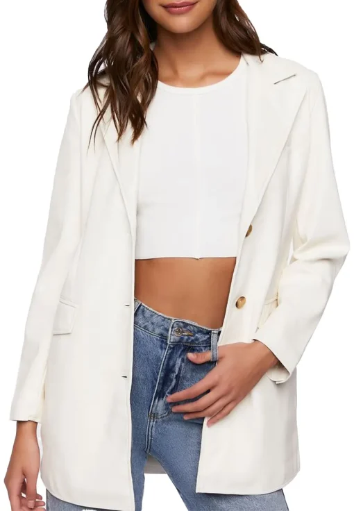 womens-white-faux-leather-belted-blazer