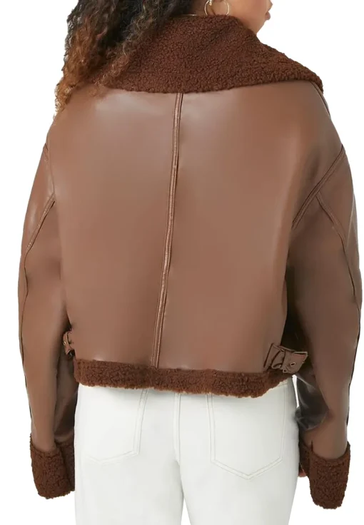 womens-zip-up-brown-faux-leather-shearling-bomber-jacket