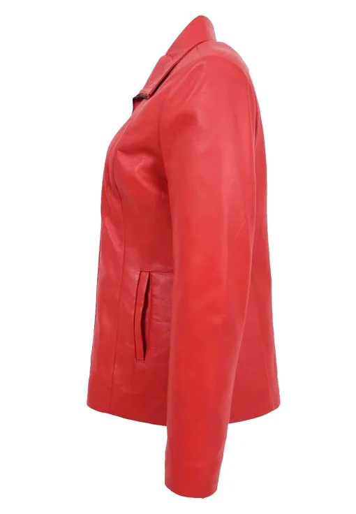 womens-classic-zip-fastening-red-faux-leather-jacket