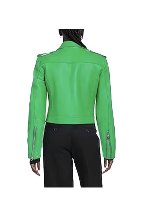 green-womens-faux-leather-biker-jacket