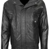 mens-blouson-black-faux-leather-bomber-jacket