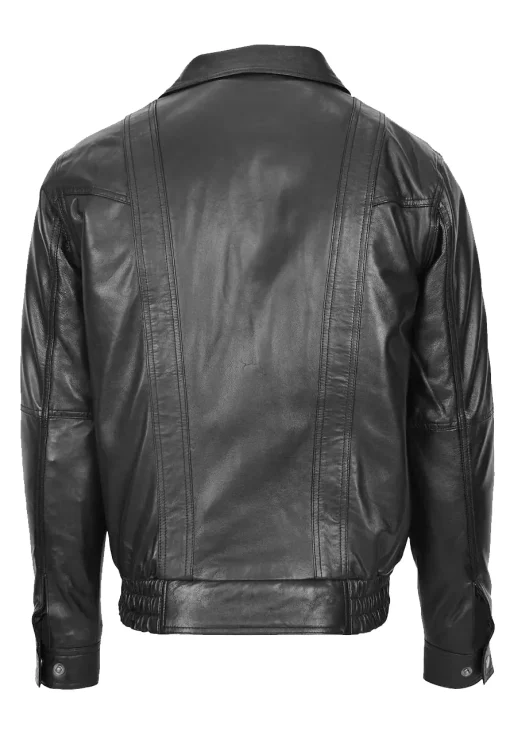 mens-blouson-black-faux-leather-bomber-jacket