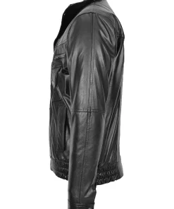 mens-blouson-black-faux-leather-bomber-jacket