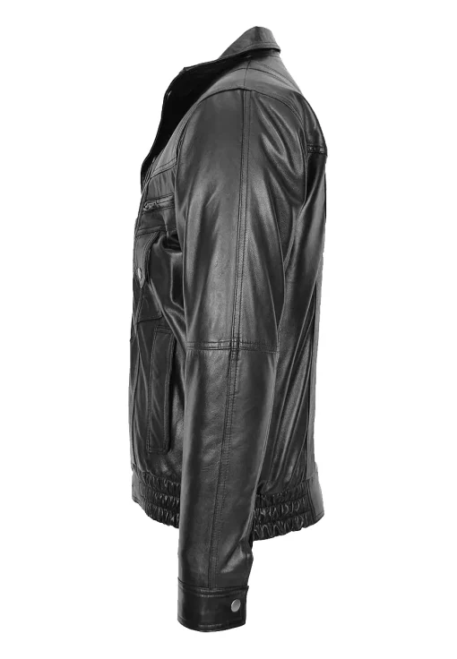 mens-blouson-black-faux-leather-bomber-jacket