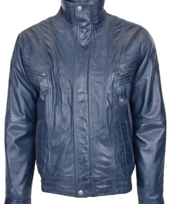 mens-blouson-blue-faux-leather-bomber-jacket