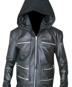 mens-classic-black-faux-leather-bomber-jacket-with-hood