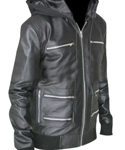 mens-classic-black-faux-leather-bomber-jacket-with-hood