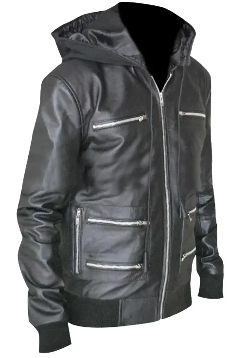 mens-classic-black-faux-leather-bomber-jacket-with-hood