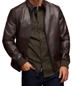 mens-coffee-brown-farron-faux-leather-bomber-jacket