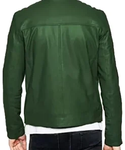 mens-green-faux-leather-jacket