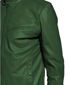 mens-green-faux-leather-jacket