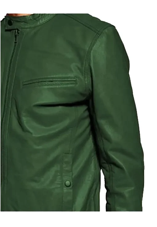 mens-green-faux-leather-jacket