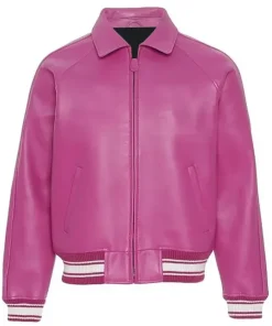 mens-icon-pink-faux-leather-bomber-jacket