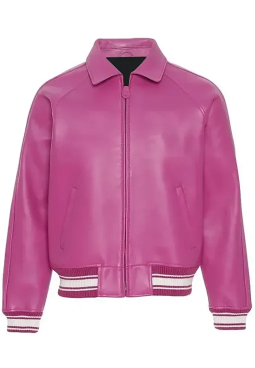mens-icon-pink-faux-leather-bomber-jacket