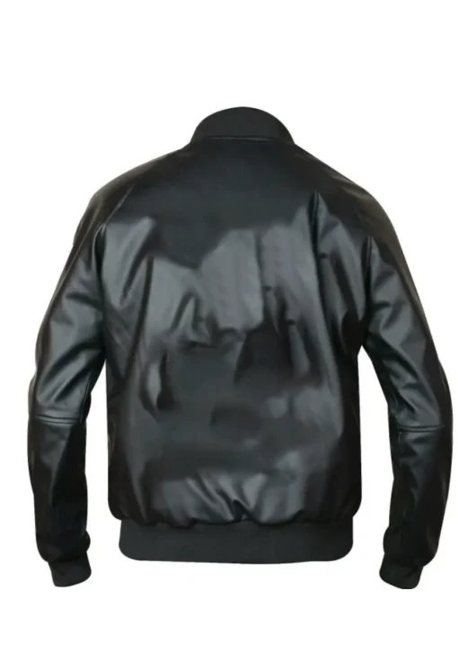 mens-iconic-black-bomber-faux-leather-jacket