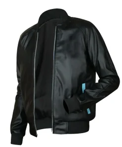 mens-iconic-black-bomber-faux-leather-jacket