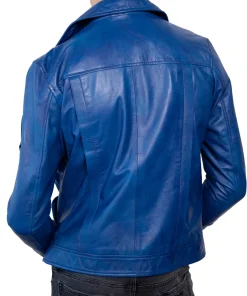 mens-iconic-blue-faux-leather-jacket