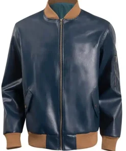 mens-rich-blue-faux-leather-bomber-jacket
