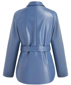 womens-belted-blue-faux-leather-jacket