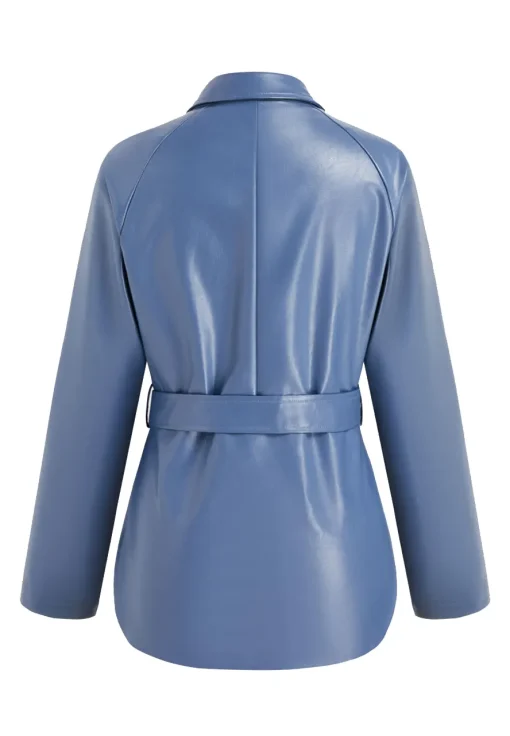womens-belted-blue-faux-leather-jacket