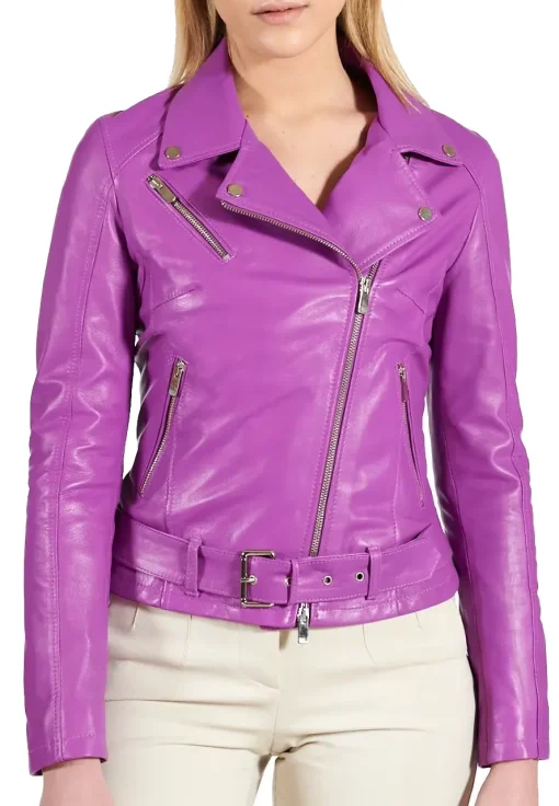 womens-belted-purple-faux-leather-biker-jacket