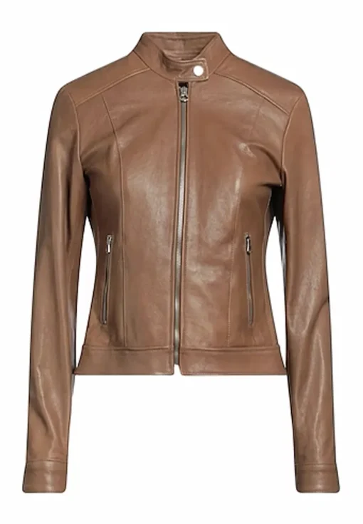 womens-biker-brown-faux-leather-jacket