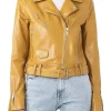 womens-biker-yellow-faux-leather-jacket
