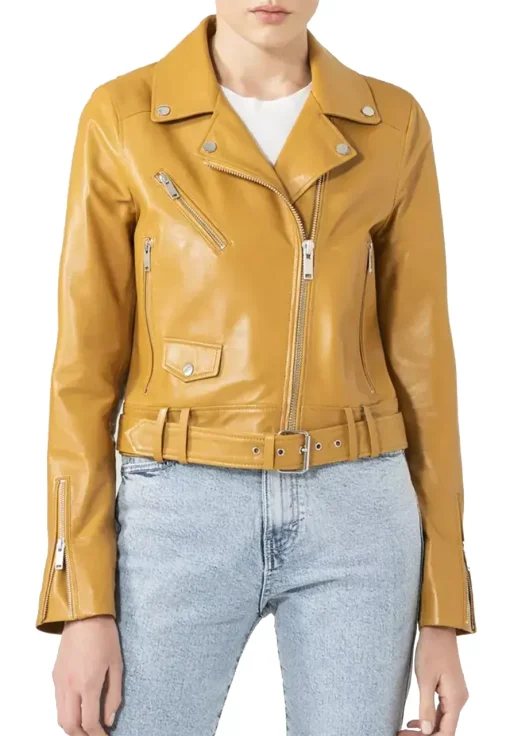 womens-biker-yellow-faux-leather-jacket