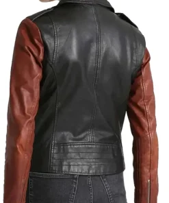 womens-black-faux-leather-biker-jacket-with-brown-sleeves