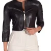 womens-black-faux-leather-bolero-jacket