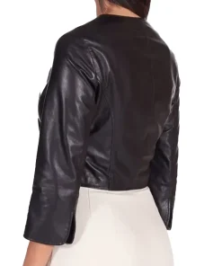 womens-black-faux-leather-bolero-jacket