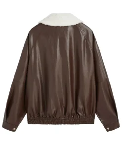 womens-brown-faux-leather-bomber-jacket-with-shearling-collar