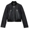 womens-bunta-black-faux-leather-bomber-jacket